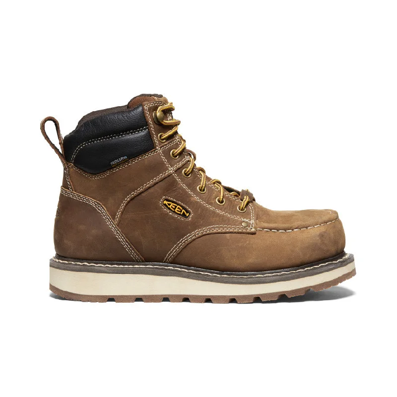 Men's work & safety boots with a reinforced heel counter for stabilityMen's Cincinnati 6" Waterproof Boot (Carbon Toe)  |  Belgian/Sandshell
