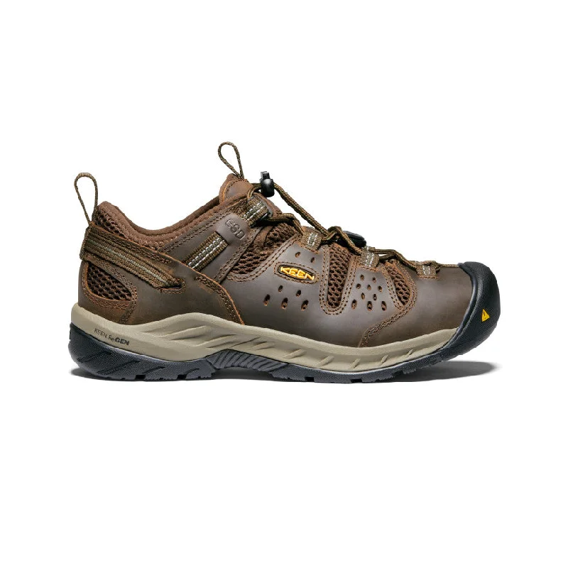 Men's work & safety boots with a reflective strip for low - light visibilityMen's Atlanta Cool II ESD (Soft Toe)  |  Cascade Brown/Forest Night