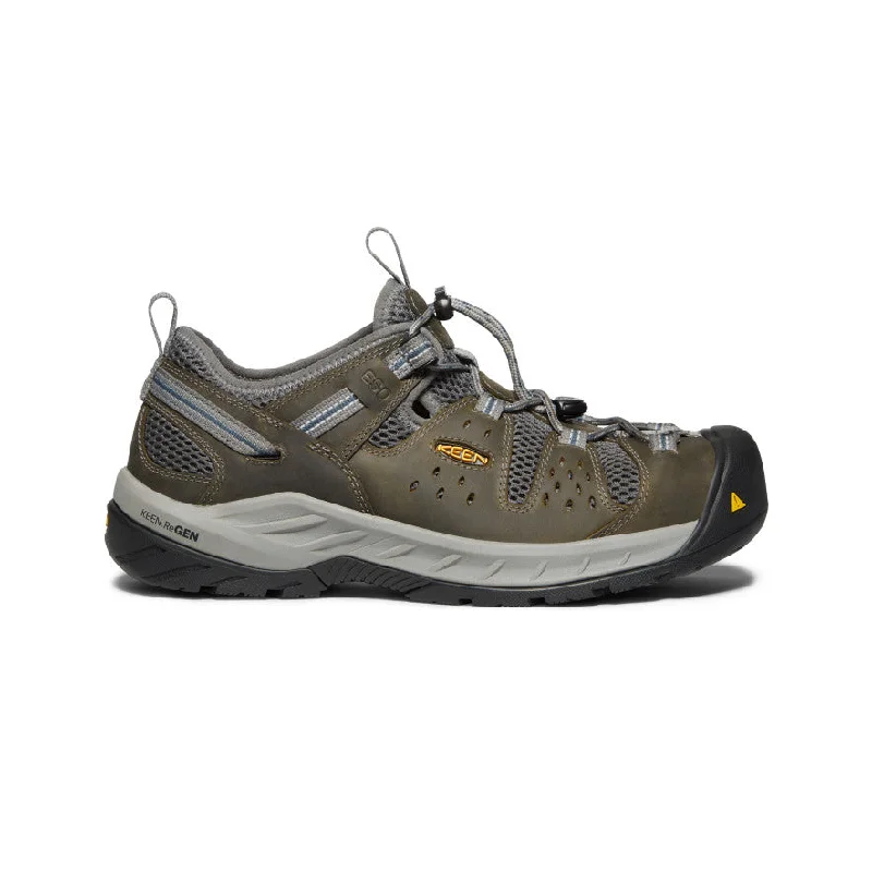 Men's work & safety boots with a durable rubber outsole for traction on rough terrainMen's Atlanta Cool II ESD (Steel Toe)  |  Gargoyle/Midnight Navy