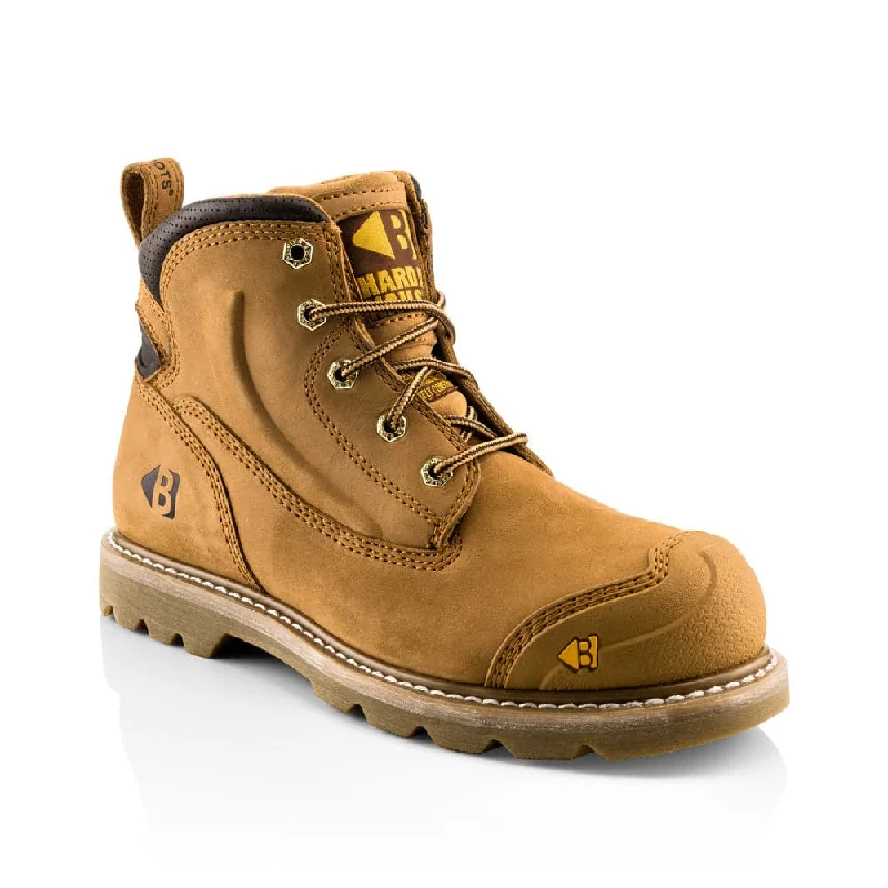 Men's non - metallic work & safety boots for airport security jobsBuckler B650 SB P HRO SRC Honey Goodyear Welted Safety Lace Boot