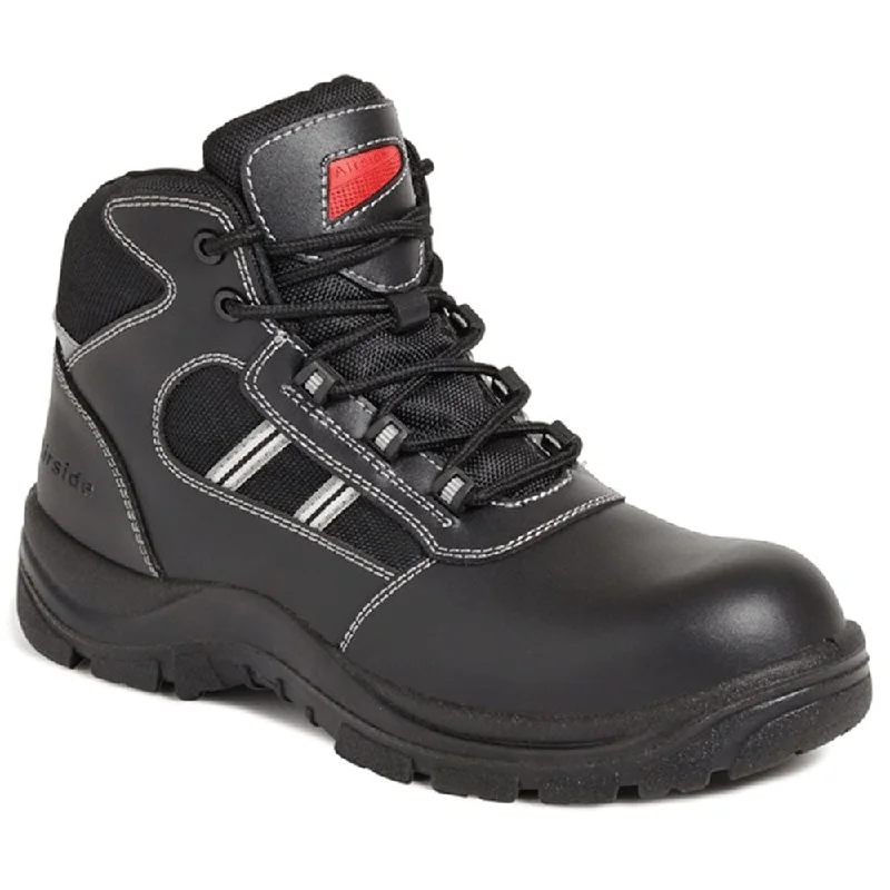 Men's work & safety boots with a gusseted tongue to keep out debrisAirside SS704CM Non Metallic Leather Safety Hiker Boot Men's work & safety boots with a gusseted tongue to keep out debrisAirside SS704CM Non Metallic Leather Safety Hiker Boot