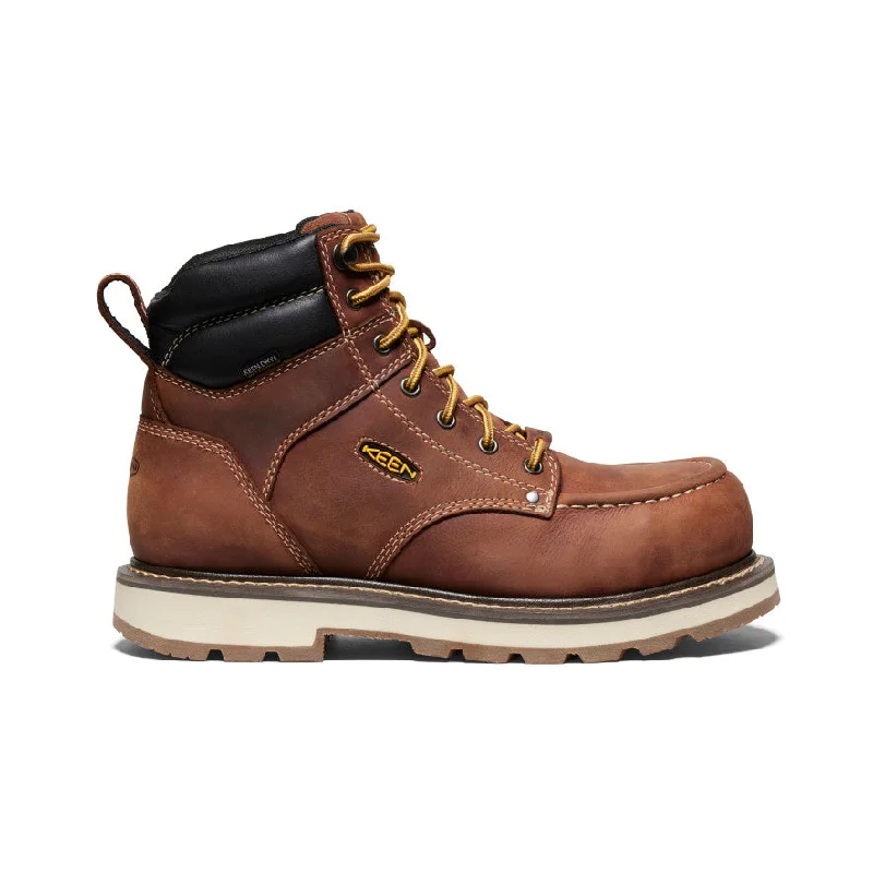 Men's anti - static work & safety boots for electronics industryMen's Cincinnati 6" Waterproof 90° Heel Boot (Carbon Toe)  |  Tuscan Red/Sandshell