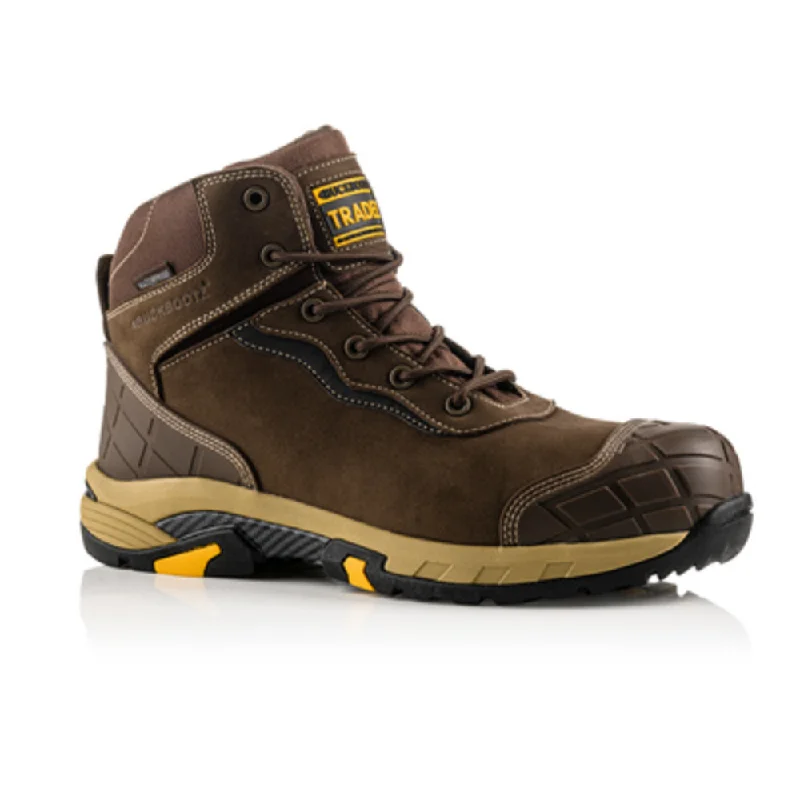 Men's work & safety boots with a reflective strip for low - light visibilityBuckler TRADEZ BLITZ S3 SRC Lightweight Waterproof Safety Lace Boot