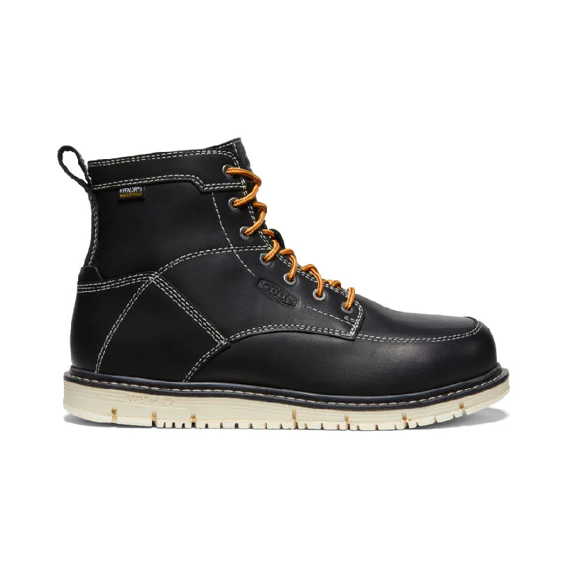 Men's waterproof steel - toe work & safety boots for wet environmentsMen's CSA San Jose 6" Waterproof Boot (Aluminum Toe) | Black/Off White Men's waterproof steel - toe work & safety boots for wet environmentsMen's CSA San Jose 6" Waterproof Boot (Aluminum Toe) | Black/Off White