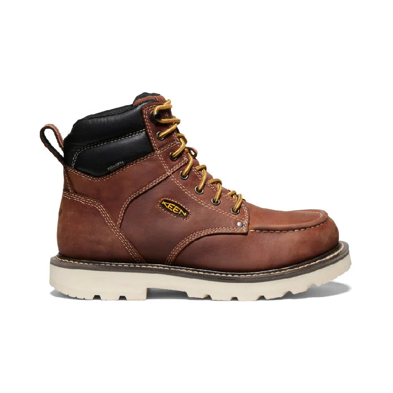 Men's work & safety boots with a cushioned midsole for comfortMen's Cincinnati 6" Waterproof 90° Heel Boot (Soft Toe)  |  Tuscan Red/Sandshell