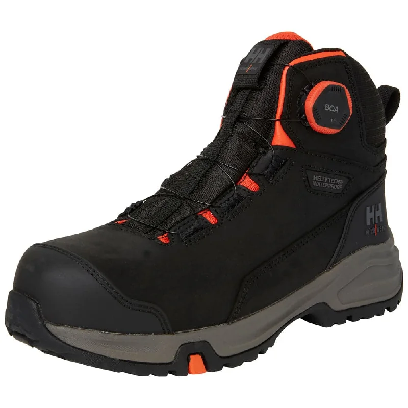 Men's work & safety boots with a moisture - wicking lining for dry feetHelly Hansen 78443 Manchester LTR Mid BOA Waterproof S7S Safety Hiker Boot