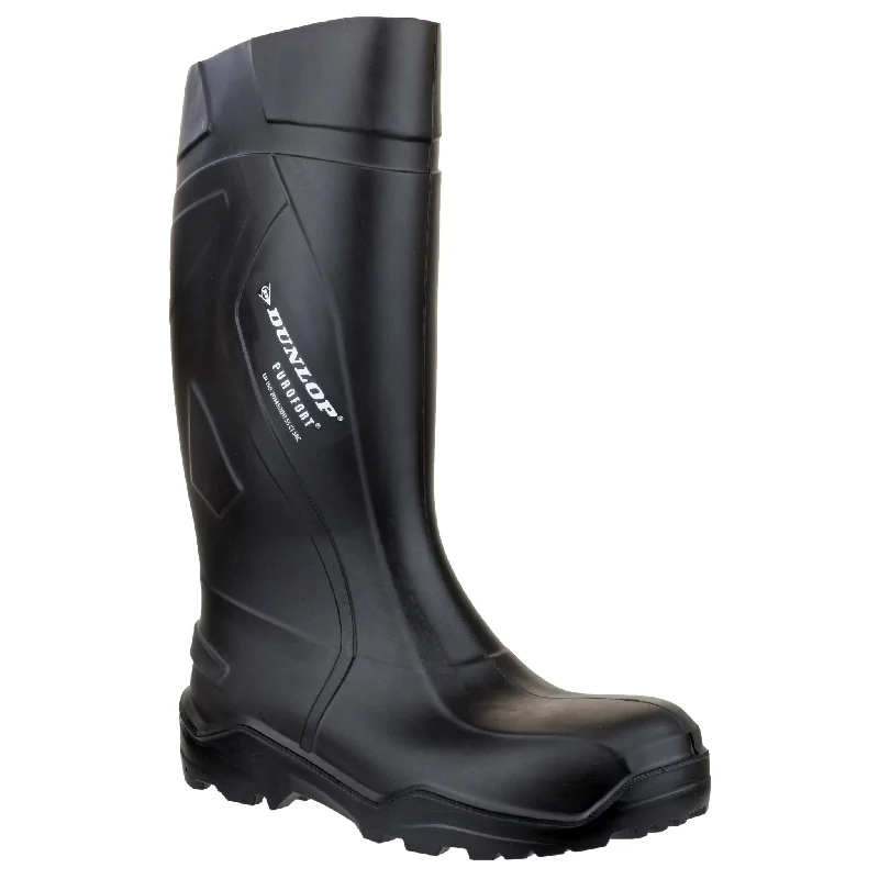 Men's work & safety boots with a durable rubber outsole for traction on rough terrainDunlop Purofort+ Safety Wellingtons