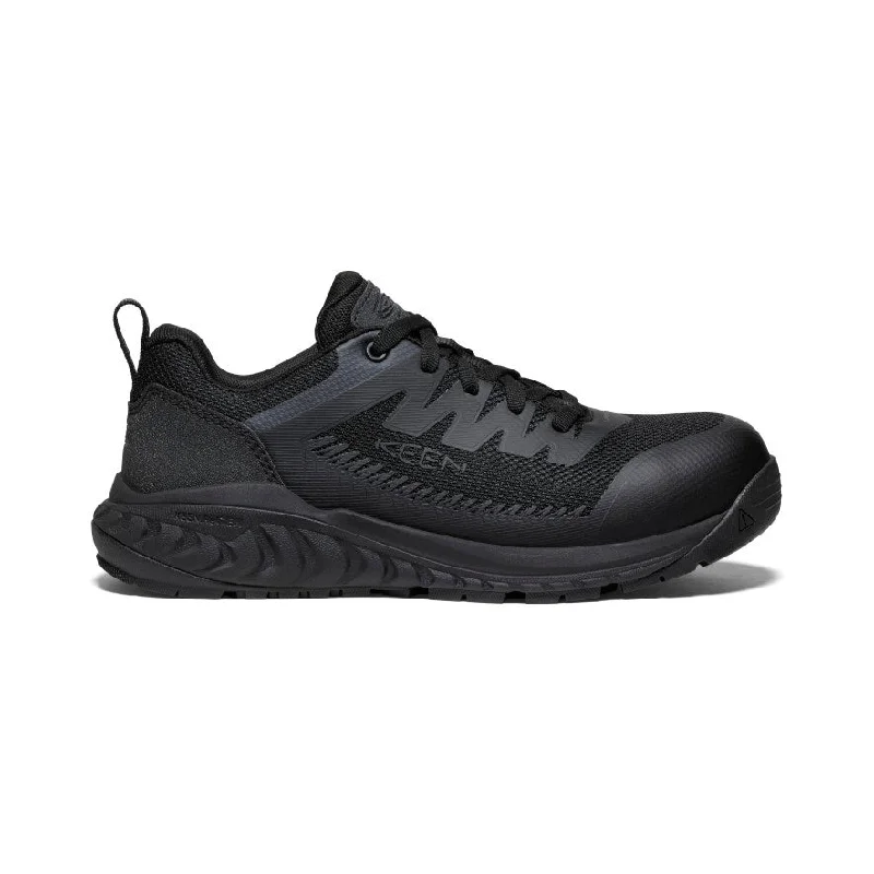 Men's work & safety boots with a reflective strip for low - light visibilityMen's Arvada ESD Work Sneaker (Carbon Toe)  |  Black/Black