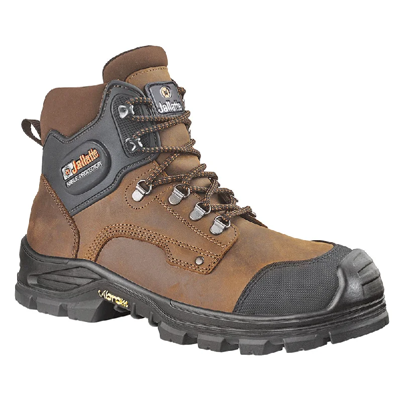Men's work & safety boots with a gusseted tongue to keep out debrisJallatte Jalirok SAS S3 CI SRC Water-Repellent Safety Work Boot