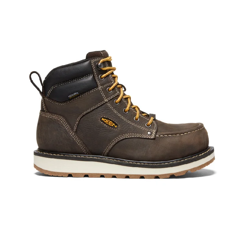Men's work & safety boots with a breathable waterproof membrane like Gore - TexMen's Cincinnati 6" Waterproof Boot (Carbon Toe)  |  Dark Chocolate/Sandshell