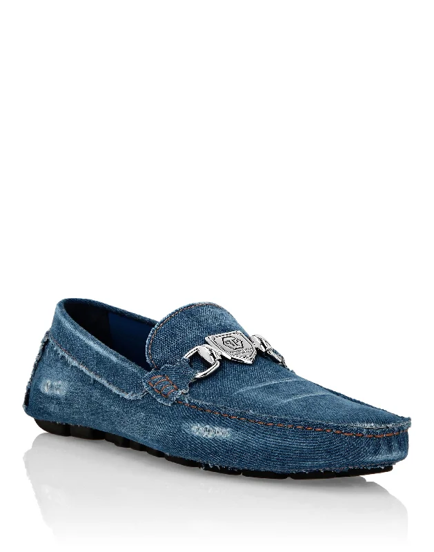 Men's loafers with a pointed toe for a stylish appearance Men's loafers with a pointed toe for a stylish appearance Denim Moccasin
