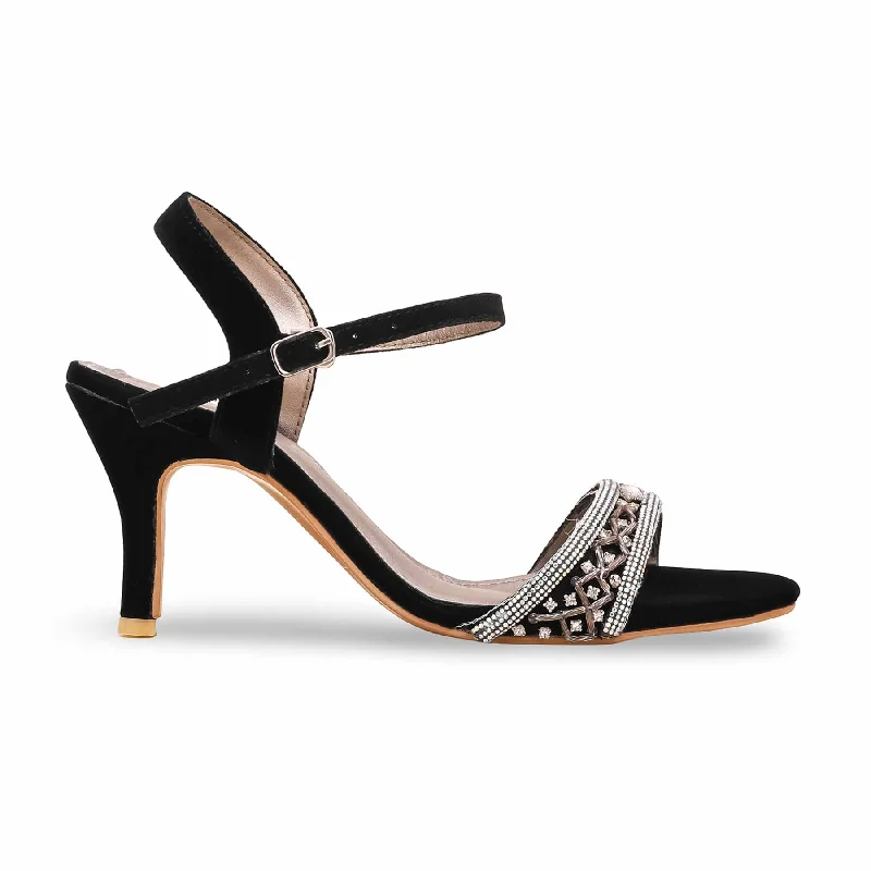 Men's sandals with a padded heel Men's sandals with a padded heel Black Fancy Sandal FN5792