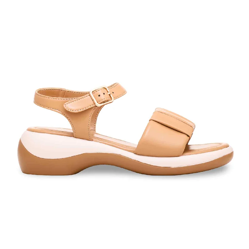 Men's sandals with a cushioned footbed Men's sandals with a cushioned footbed Beige Formal Sandal PU0302