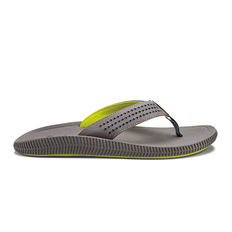 Men's leather sandals with an adjustable strap Men's leather sandals with an adjustable strap Ulele - Graphite