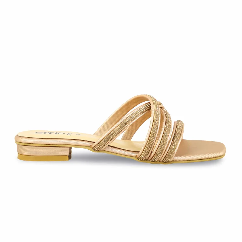 Men's slippers with a leather sole for a classic look Peach Fancy Women Slipper FN7938