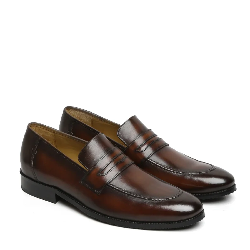 Men's leather loafers with a penny slot Men's leather loafers with a penny slot Brown Penny Loafers For Men
