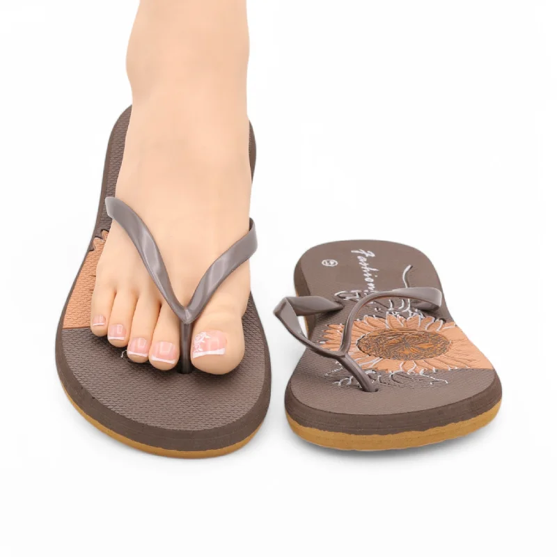 Men's slippers with a logo patch on the side M0570 flipflop