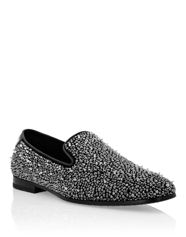 Men's loafers with a perforated leather upper for ventilation Men's loafers with a perforated leather upper for ventilation Moccasin Studs