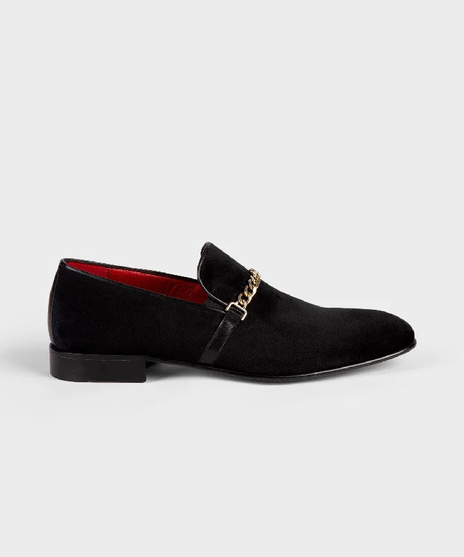 Men's leather loafers with a penny slot Men's leather loafers with a penny slot Black Velvet Loafers
