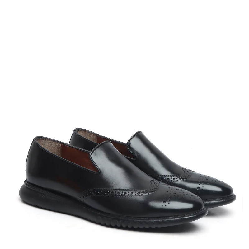 Men's loafers with a smooth leather finish Men's loafers with a smooth leather finish Light Weight Loafer in Black Leather