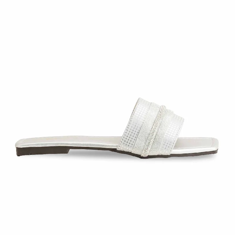 Men's slippers with a Velcro closure for easy on and off Silver Casual Slipper CL2010