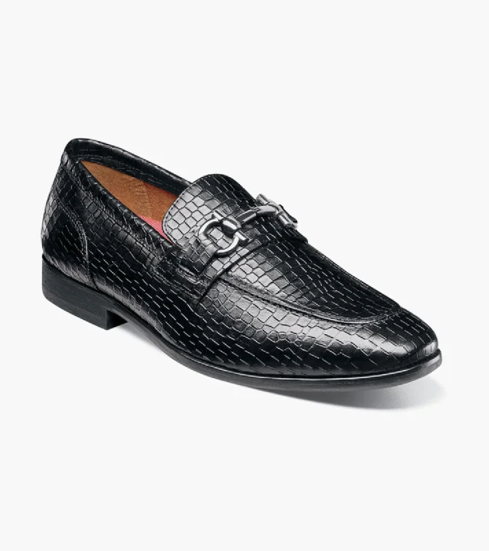 Men's loafers with a pointed toe for a stylish appearance Men's loafers with a pointed toe for a stylish appearance Stacy Adams FERONTE  Moc Toe Bit Slip On - Black