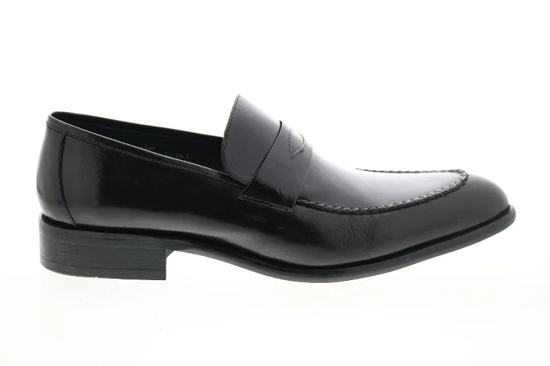 Men's loafers with a tassel front for a classic look Men's loafers with a tassel front for a classic look Carrucci KS479-605 Leather Penny Loafers - Black