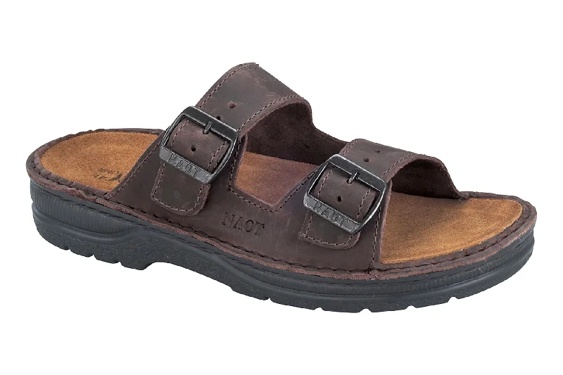 Men's sandals with a toe post design Men's sandals with a toe post design MIKAEL CRAZY HORSE