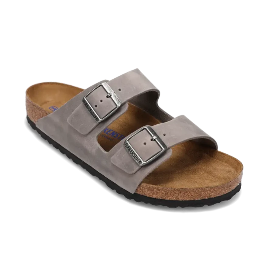 Men's sandals with a removable insole for cleaning Men's sandals with a removable insole for cleaning Men's Arizona Soft Footbed Iron Oiled Leather