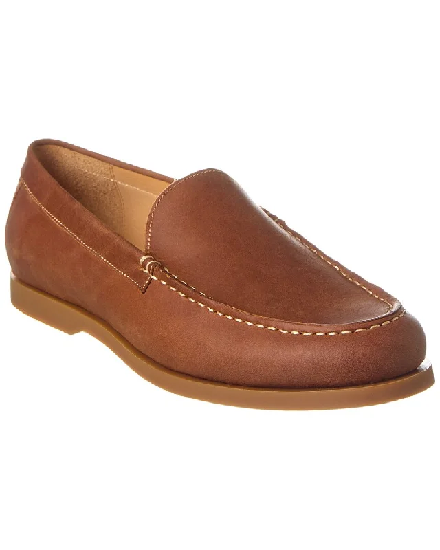 Men's loafers with a perforated leather upper for ventilation Men's loafers with a perforated leather upper for ventilation Brass Mark Trail Leather Loafer