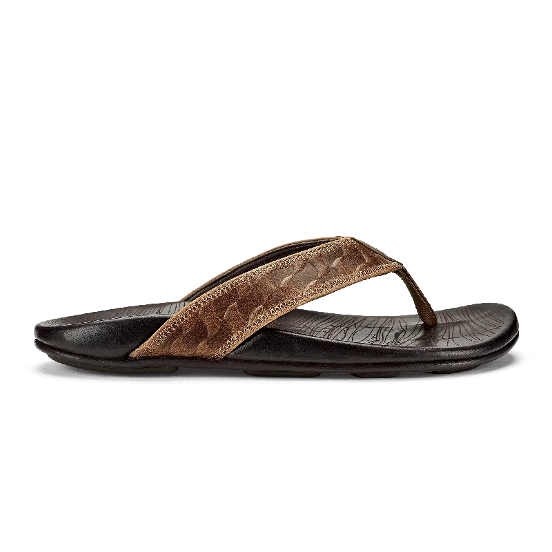 Men's sandals with a cushioned footbed Men's sandals with a cushioned footbed Hikianalia - Tan / Dark Java