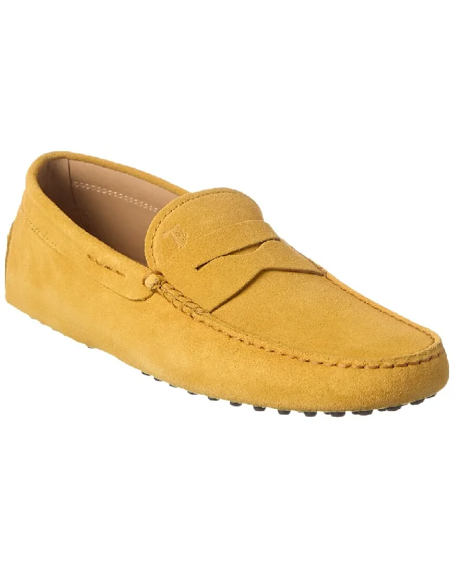 Men's loafers with a perforated leather upper for ventilation Men's loafers with a perforated leather upper for ventilation TOD’s Suede Driver