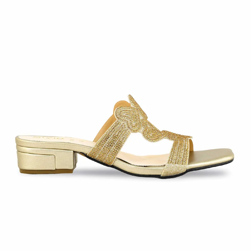 Men's slippers with a soft, flexible sole Golden Fancy Slipper For Ladies FN7889