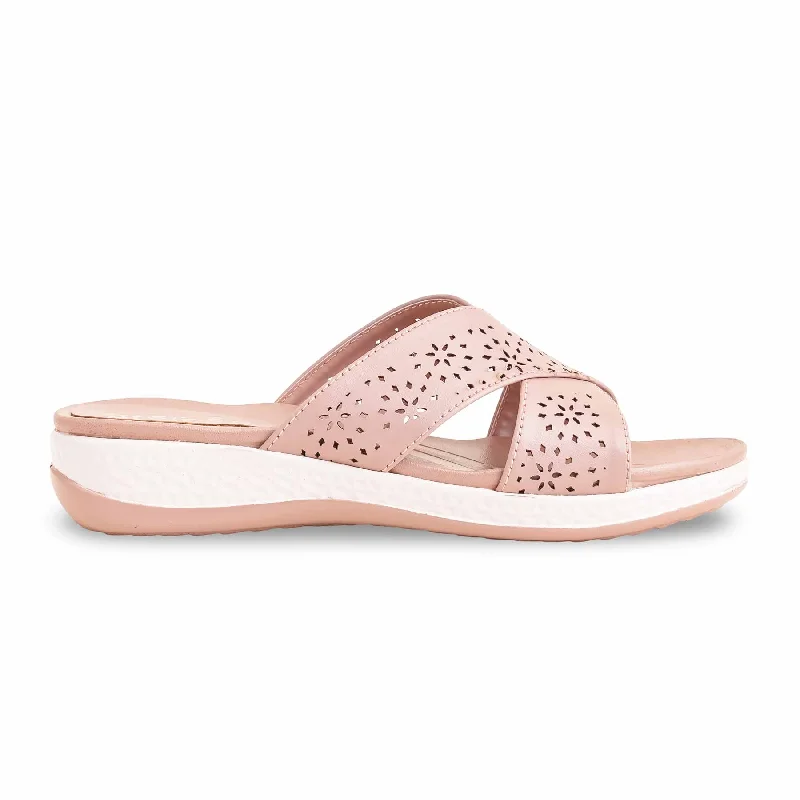 Men's slippers with a breathable fabric upper Pink Formal Slipper PU0490