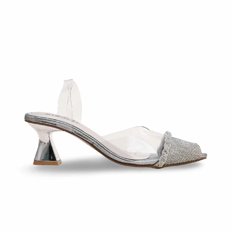 Men's sandals with a padded heel Men's sandals with a padded heel Silver Fancy Sandal FN5969