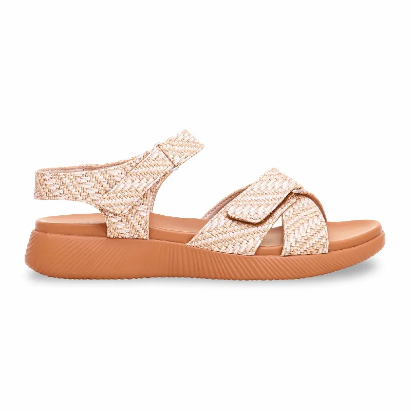 Men's sandals with a stretchy strap for a better fit Men's sandals with a stretchy strap for a better fit Beige Formal Sandal PU0332