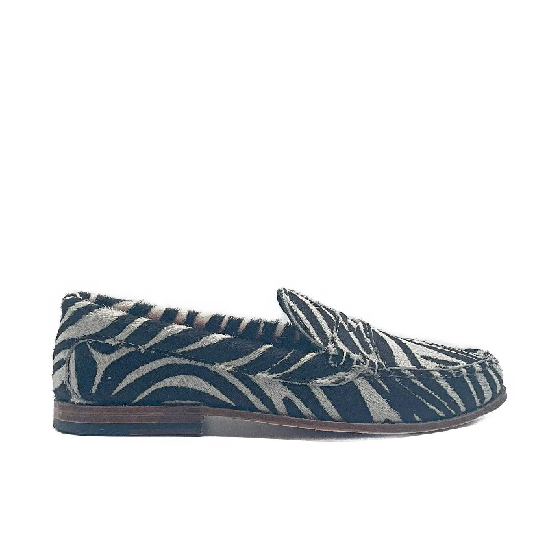 Men's leather loafers with a penny slot Men's leather loafers with a penny slot KKB Penny Loafer:  Zebra Print
