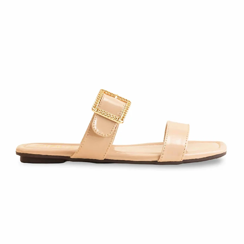Leather men's slippers with a mule style Fawn Casual Slipper CL2013