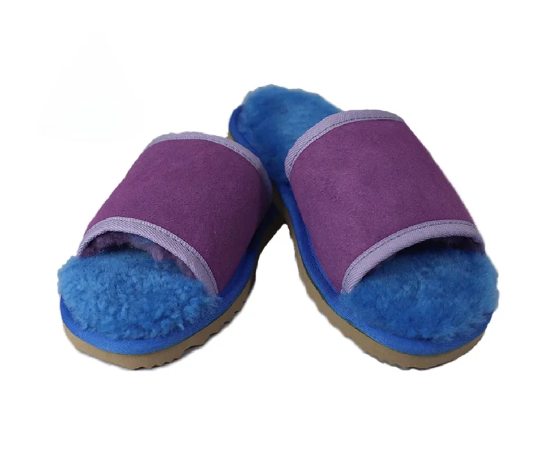 Men's slippers with a padded collar for comfort Bitza Sheepy Slides