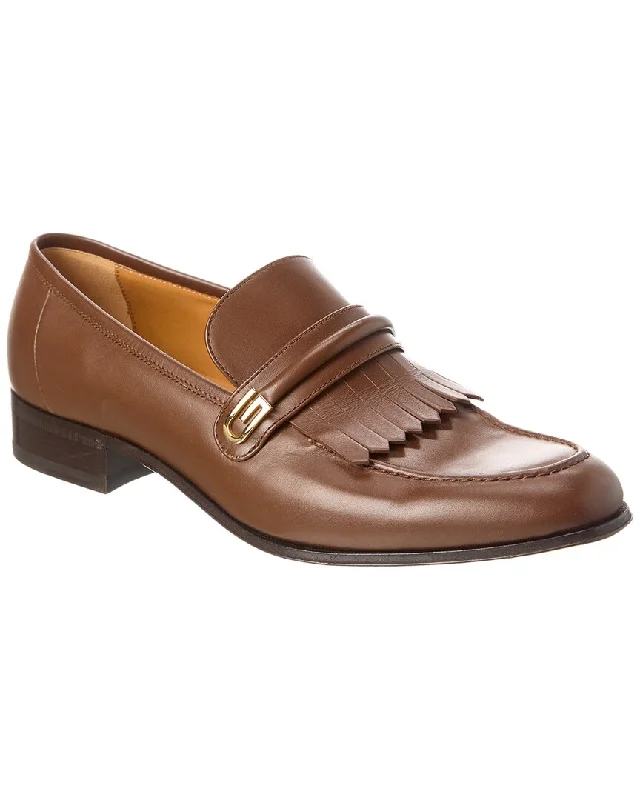Men's loafers with a moc - toe design Men's loafers with a moc - toe design Gucci Leather Loafer