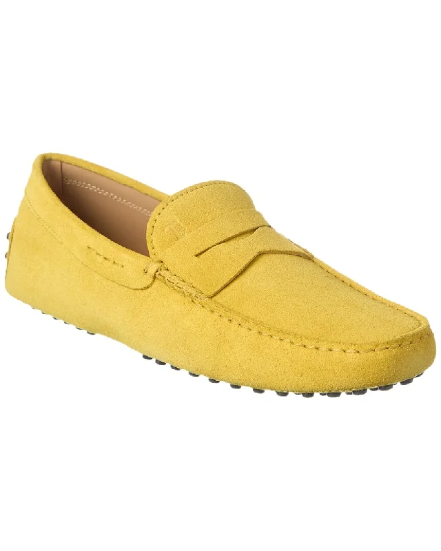 Men's loafers with a perforated leather upper for ventilation Men's loafers with a perforated leather upper for ventilation TOD’s Suede Driver