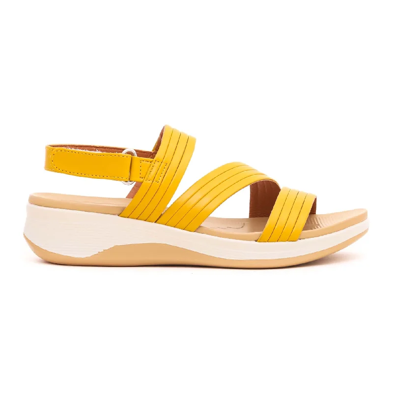 Men's sandals with a padded heel Men's sandals with a padded heel Yellow Formal Sandal PU0078