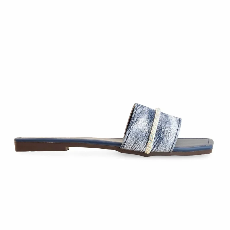 Men's slippers with a shock - absorbing midsole Blue Casual Slipper CL2027