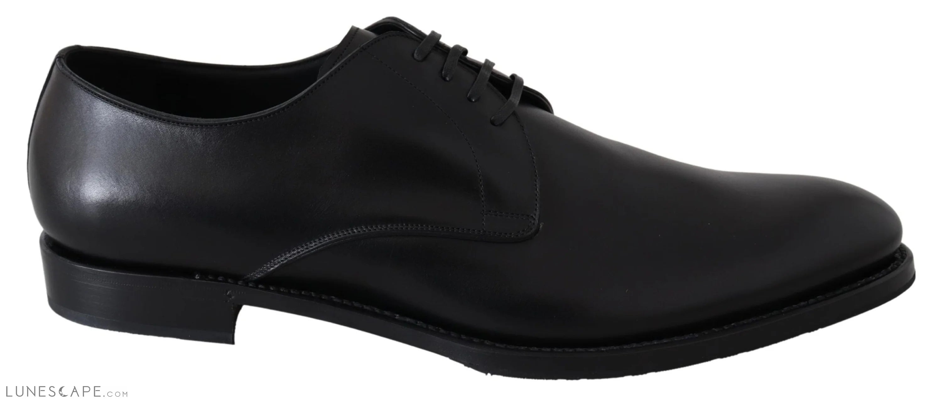 Men's formal shoes with a buckle closure Men's formal shoes with a buckle closure Dolce & Gabbana Elegant Black Leather Derby Dress Shoes