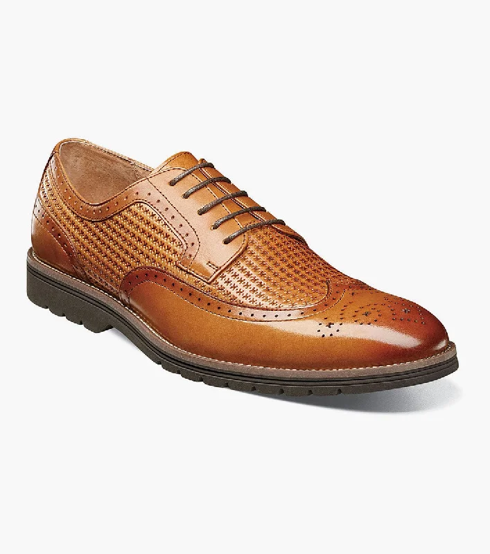 Men's formal shoes with a double monk strap Men's formal shoes with a double monk strap Stacy Adams Emile Leather Wingtip Oxfords Shoes - Tan