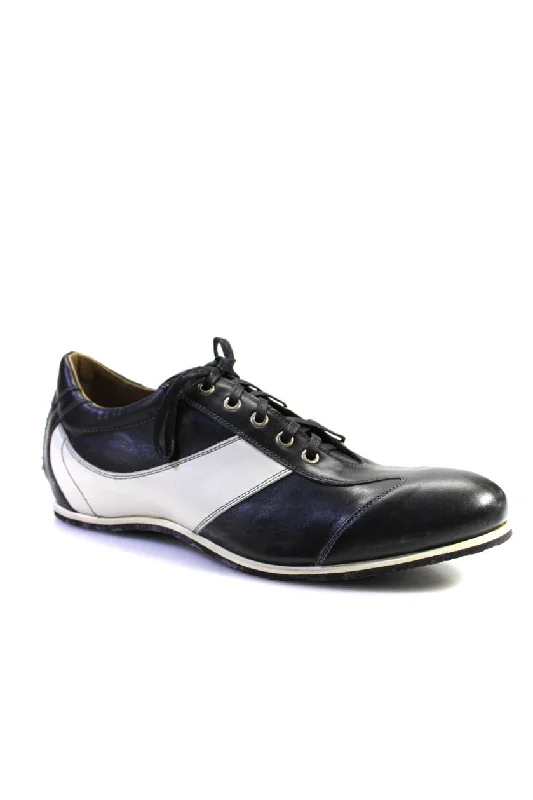 Men's formal shoes with a double monk strap Men's formal shoes with a double monk strap Tardini Mens Leather Two Tone Lace Up Low Top Dress Shoes Navy White