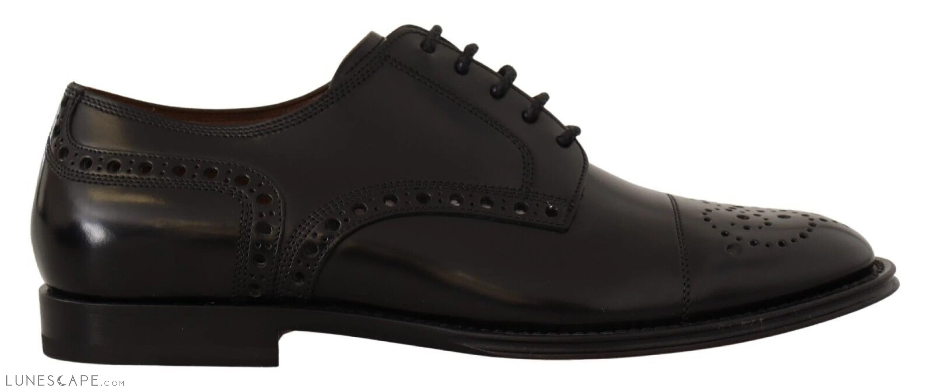Men's leather formal Oxford shoes with a cap toe Men's leather formal Oxford shoes with a cap toe Dolce & Gabbana Elegant Wingtip Oxford Formal Shoes