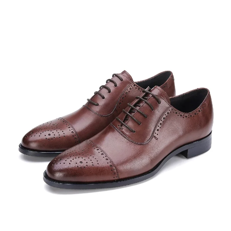 Men's formal shoes with a padded insole for comfort Men's formal shoes with a padded insole for comfort il Ottimo - Classic Leather Captoe Oxford Dress Shoes