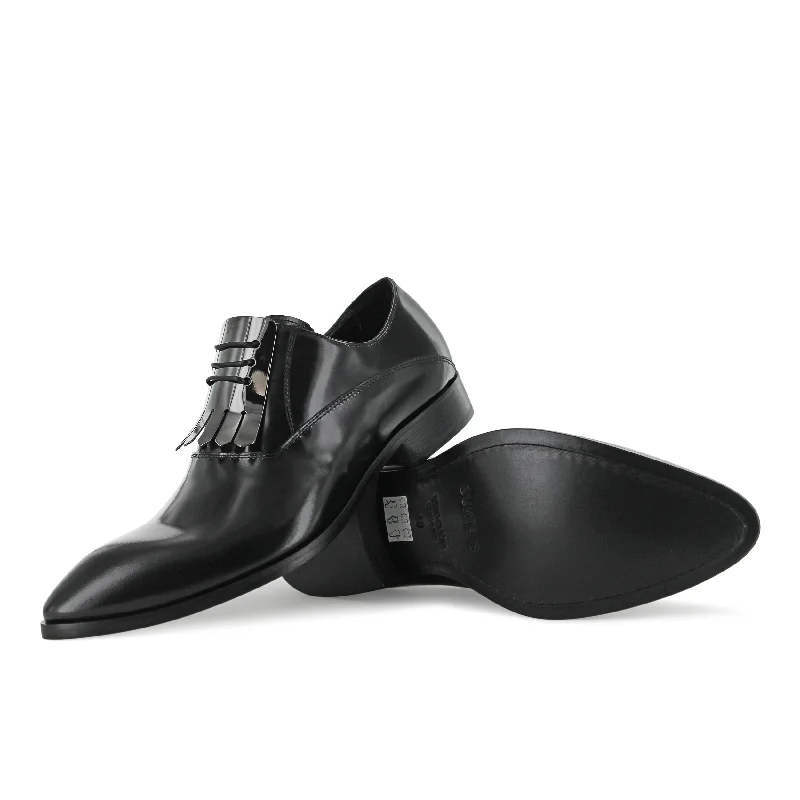 Men's formal shoes with a leather sole and heel Men's formal shoes with a leather sole and heel J3006 – The Charcoal Black Crown