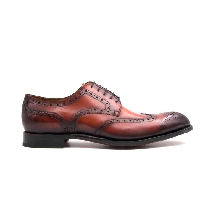 Men's formal shoes with a contrast stitching detail Men's formal shoes with a contrast stitching detail H and H Brogue Lace Up Shoes - Camel